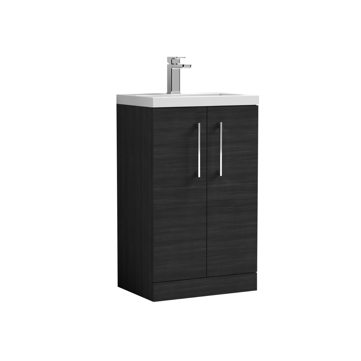 Fairford Aspri 2 500mm Charcoal Black Floor Standing Vanity Unit