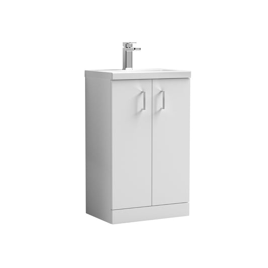 Fairford Aspri 2 500mm Gloss White Floor Standing Vanity Unit