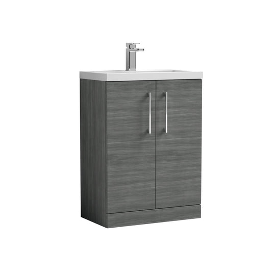 Fairford Aspri 2 600mm Anthracite Floor Standing Vanity Unit
