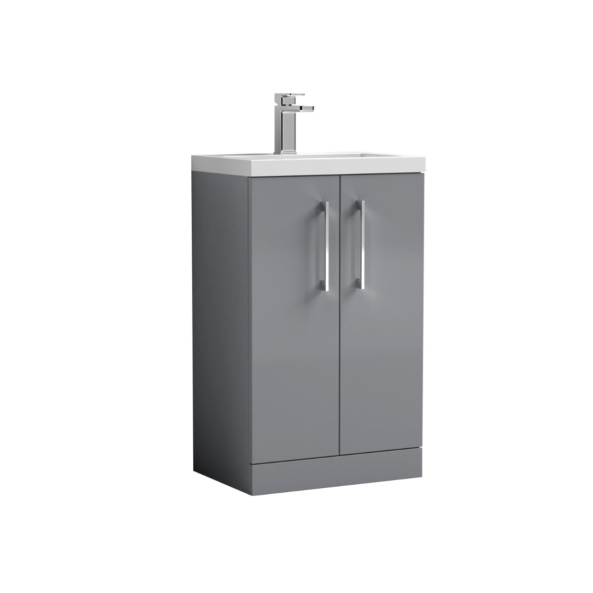 Fairford Aspri 2 500mm Light Gloss Grey Floor Standing Vanity Unit