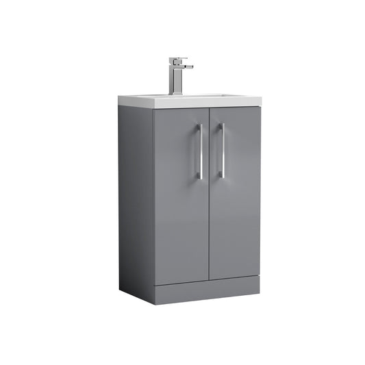 Fairford Aspri 2 500mm Light Gloss Grey Floor Standing Vanity Unit