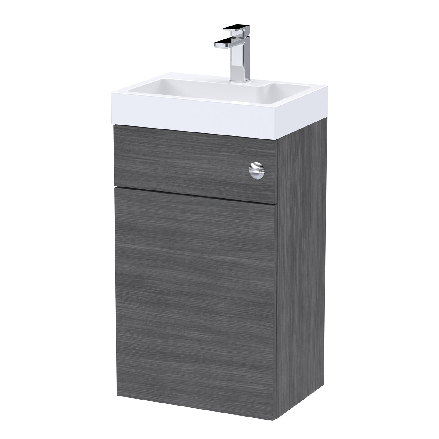 Fairford Carnation 500mm Grey Avola WC and Basin Combination Unit