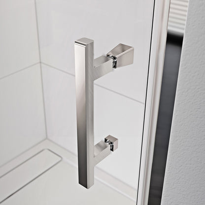 Fairford Pro 8 1400mm Frameless 8mm Hinged Shower Door with 2 Inline Panels