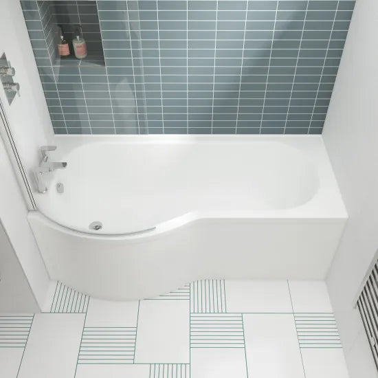 Fairford 1500 x 850mm Right Hand P Shaped Shower Bath