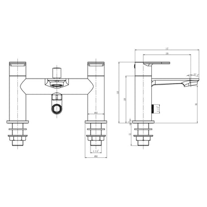 Rivato Tiber Bath Shower Mixer