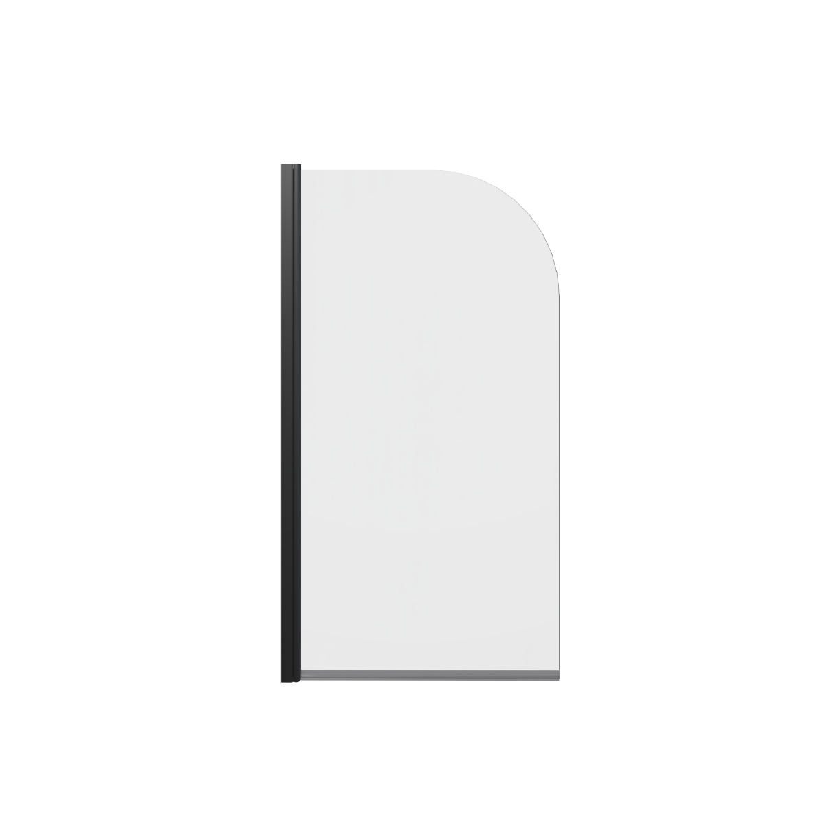 Rivato Florence 1600 x 700mm Bath with Radius Matt Black Screen