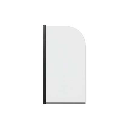 Rivato Florence 1800 x 800mm Bath with Radius Matt Black Screen