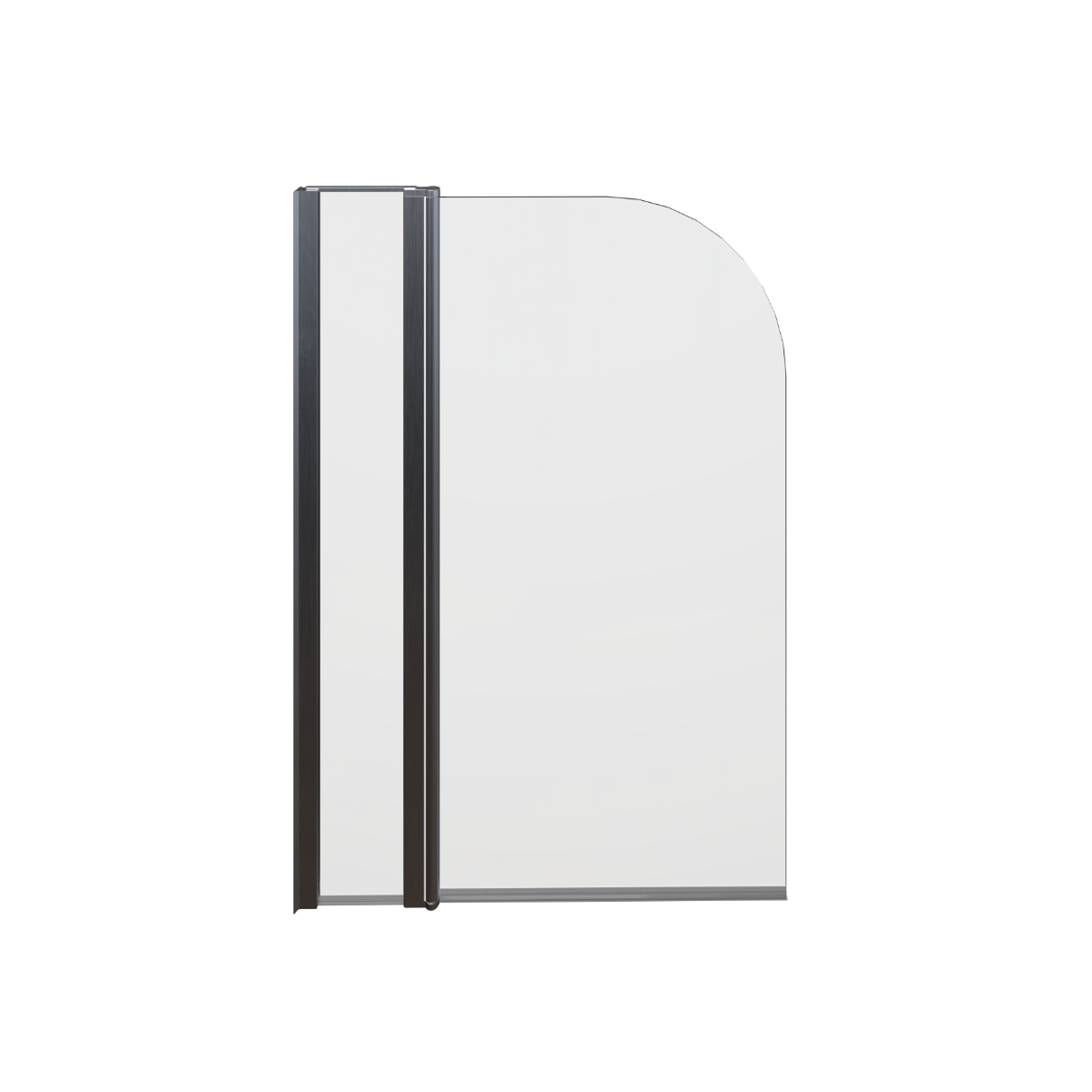 Rivato Milano 1800 x 800mm Bath with Radius Screen with Fixed Screen