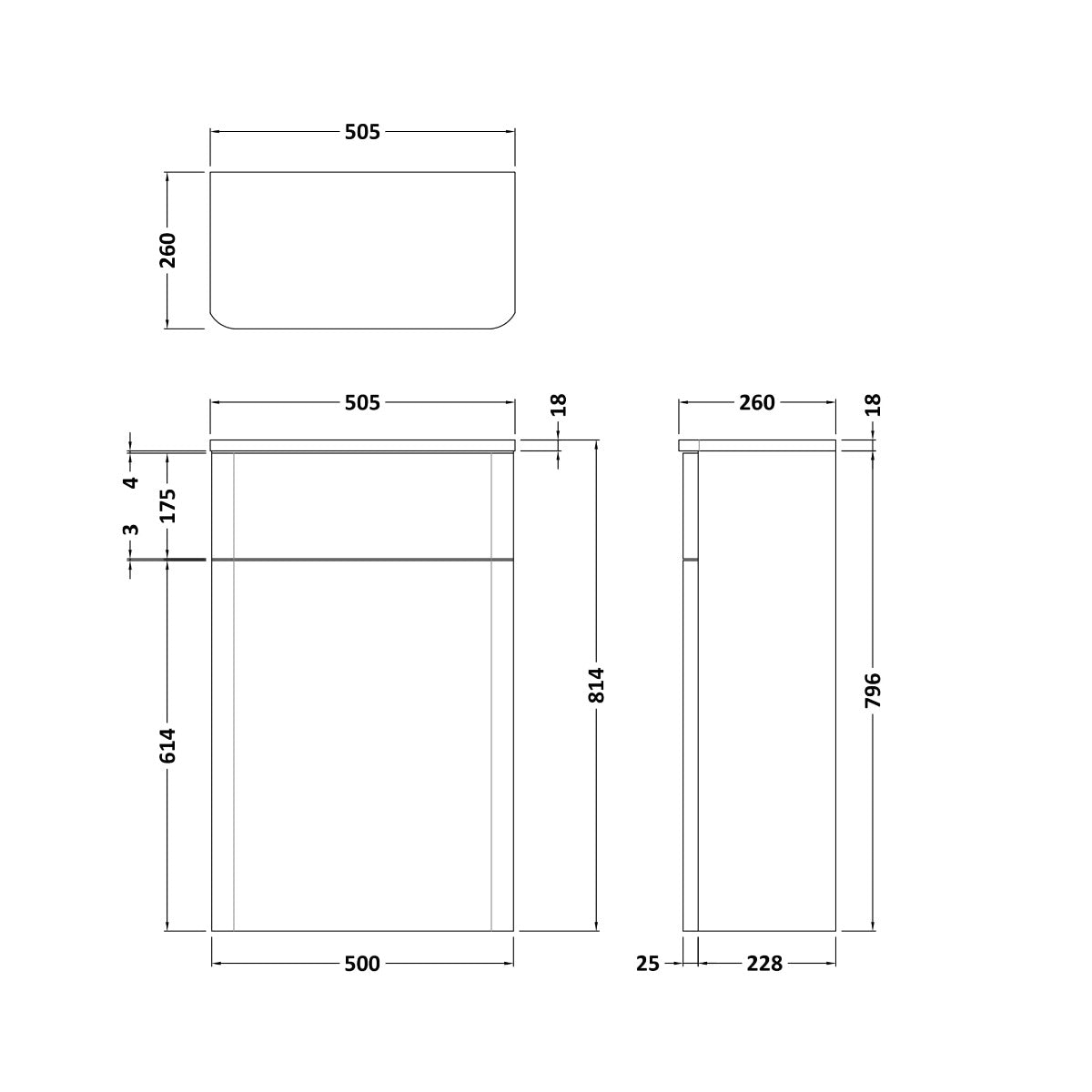 Fairford Crayo 500mm Gloss Grey Mist WC Unit