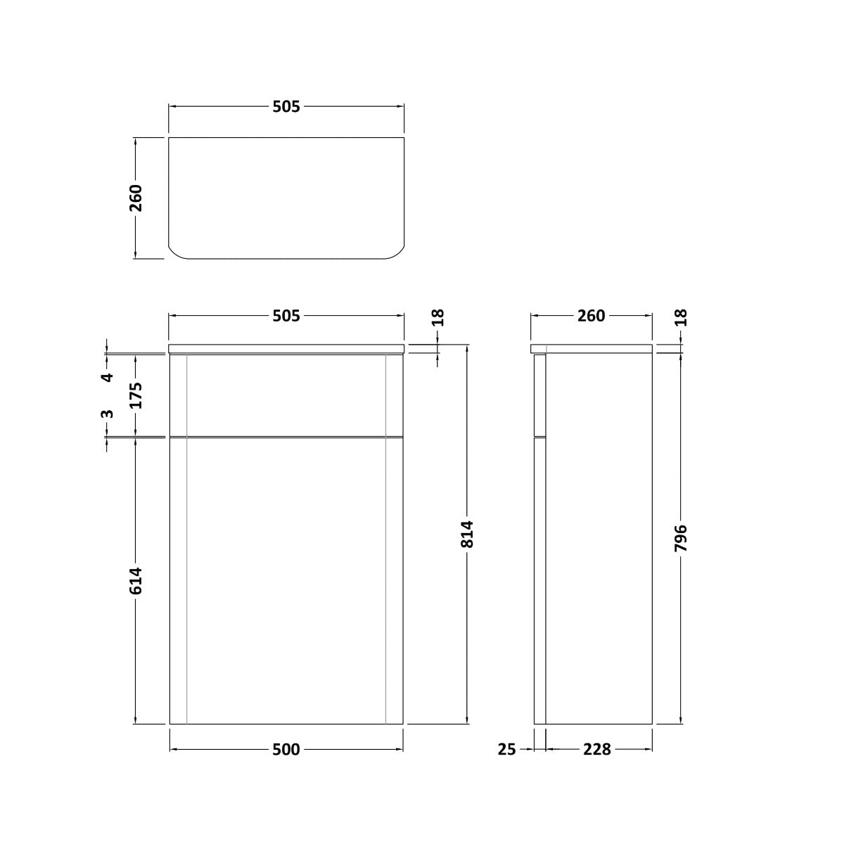 Fairford Crayo 500mm Gloss Grey WC Unit
