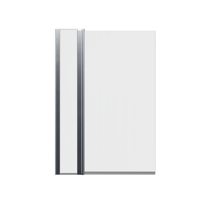 Rivato Milano 1700 x 750mm Bath with Rectangular Screen with Fixed Panel