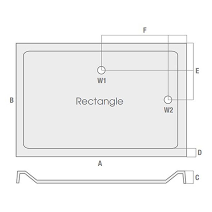 Fairford 1700 x 760mm Antislip Rectangular Shower Tray