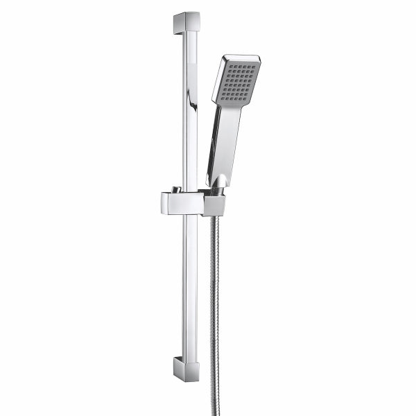 Fairford Square Riser Rail Kit - Chrome
