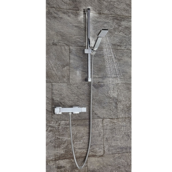 Fairford Square Riser Rail Kit - Chrome