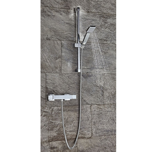 Fairford Square Riser Rail Kit - Chrome