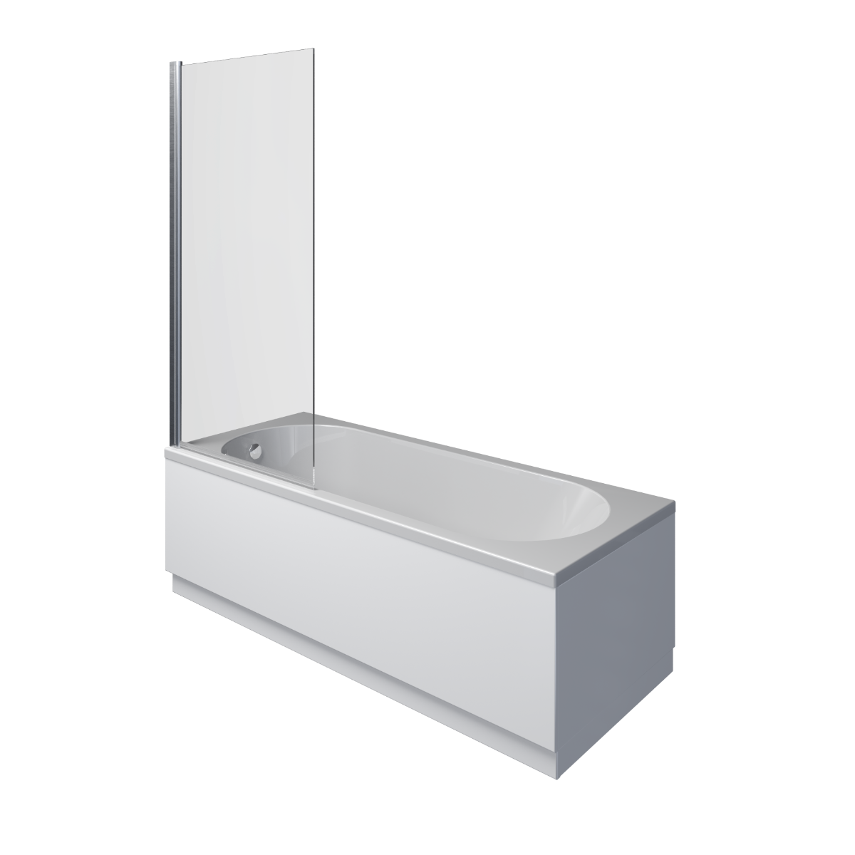 Rivato Milano 1500 x 700mm Bath with Rectangular Screen