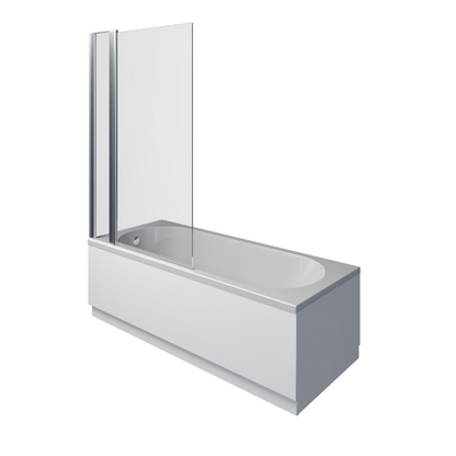 Rivato Milano 1800 x 800mm Bath with Rectangular Screen with Fixed Panel