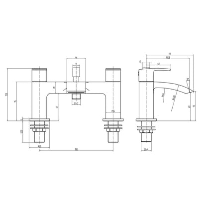 Rivato Reno Bath Shower Mixer