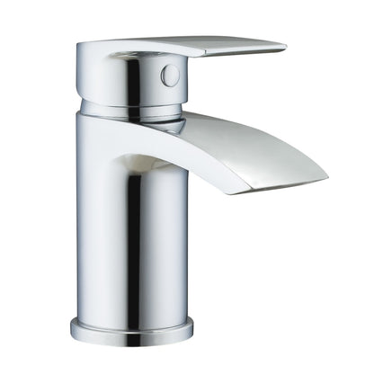 Rivato Reno Mini Basin Mixer with Push Button Waste