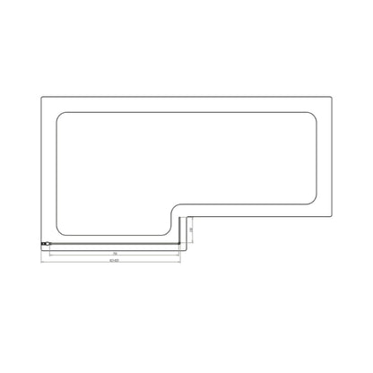 Fairford Chrome L Shape Bath Screen