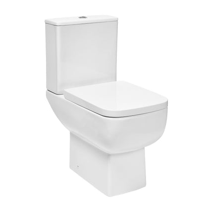 Fairford Kale Open Back Close Coupled Toilet with Soft Close Seat