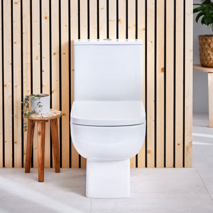 Fairford Kale Open Back Close Coupled Toilet with Soft Close Seat