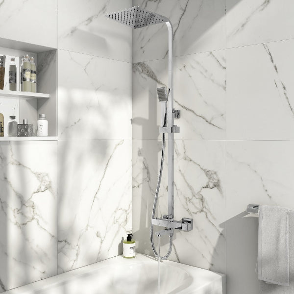 Fairford Block Exposed Shower Kit with Bath Filler