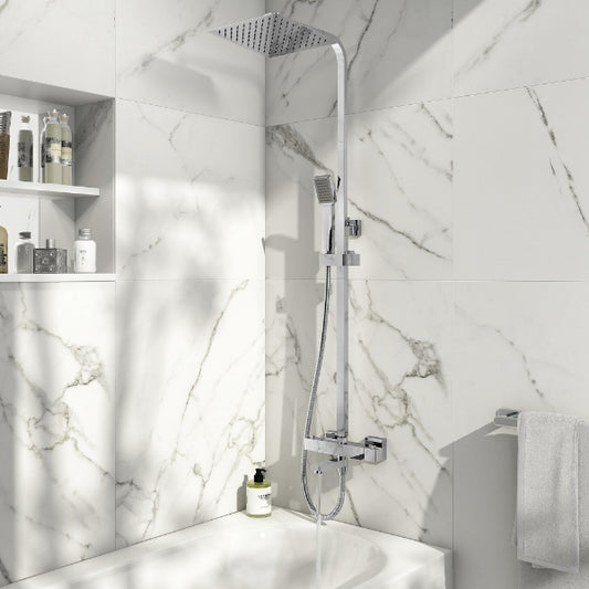 Fairford Block Exposed Shower Kit with Bath Filler