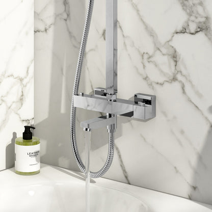 Fairford Block Exposed Shower Kit with Bath Filler