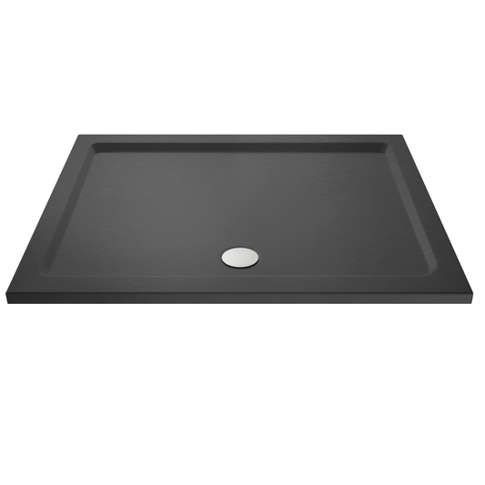 Rivato Slate Grey Rectangular Shower Tray, Side Waste-1500mm x 760mm