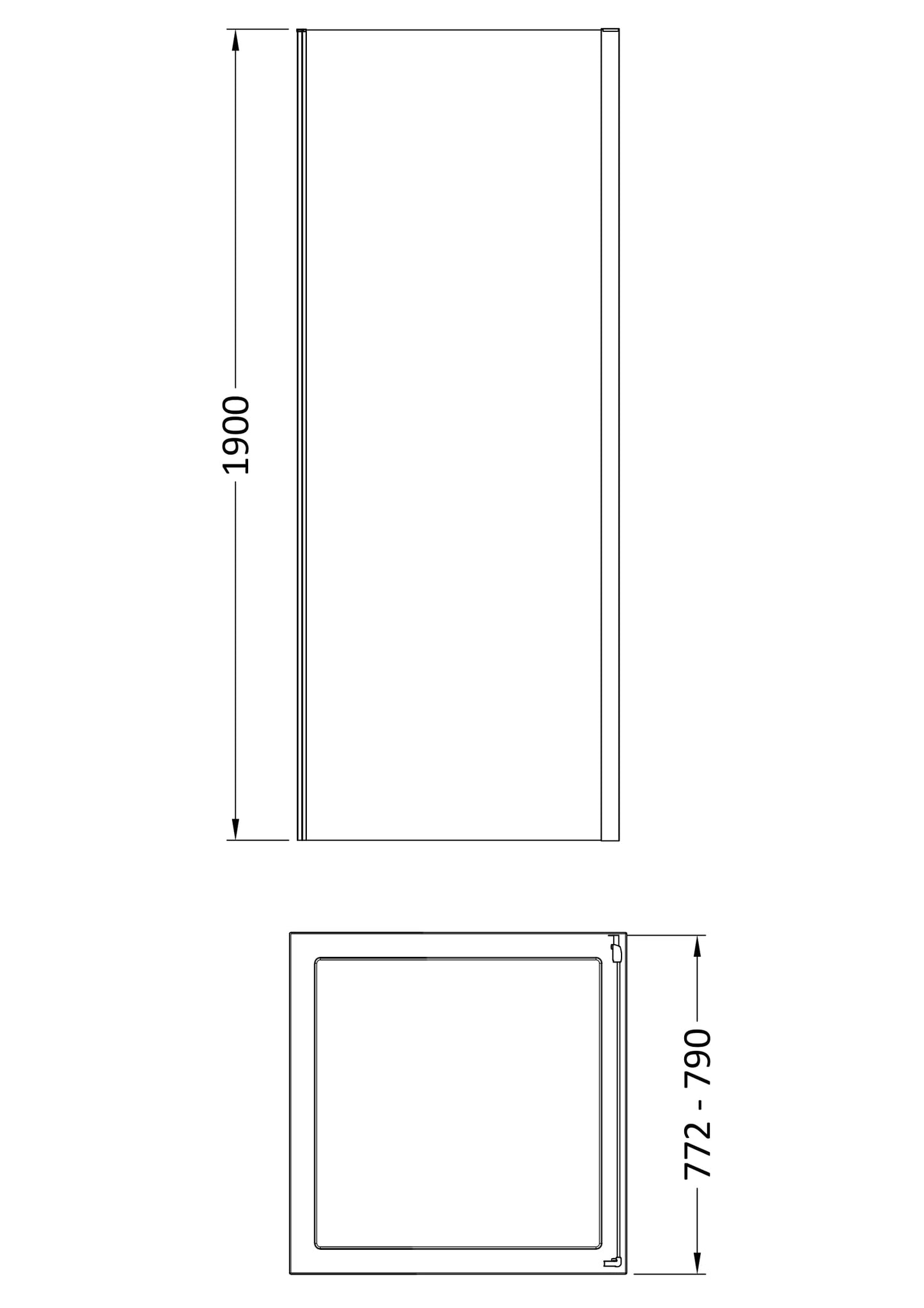 Rivato 6mm Side Panel-800mm