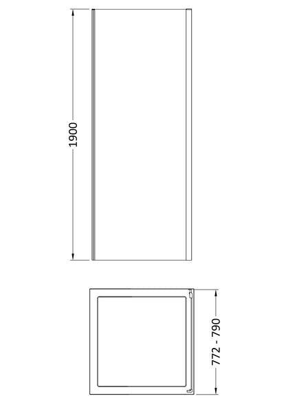 Rivato 6mm Side Panel-800mm