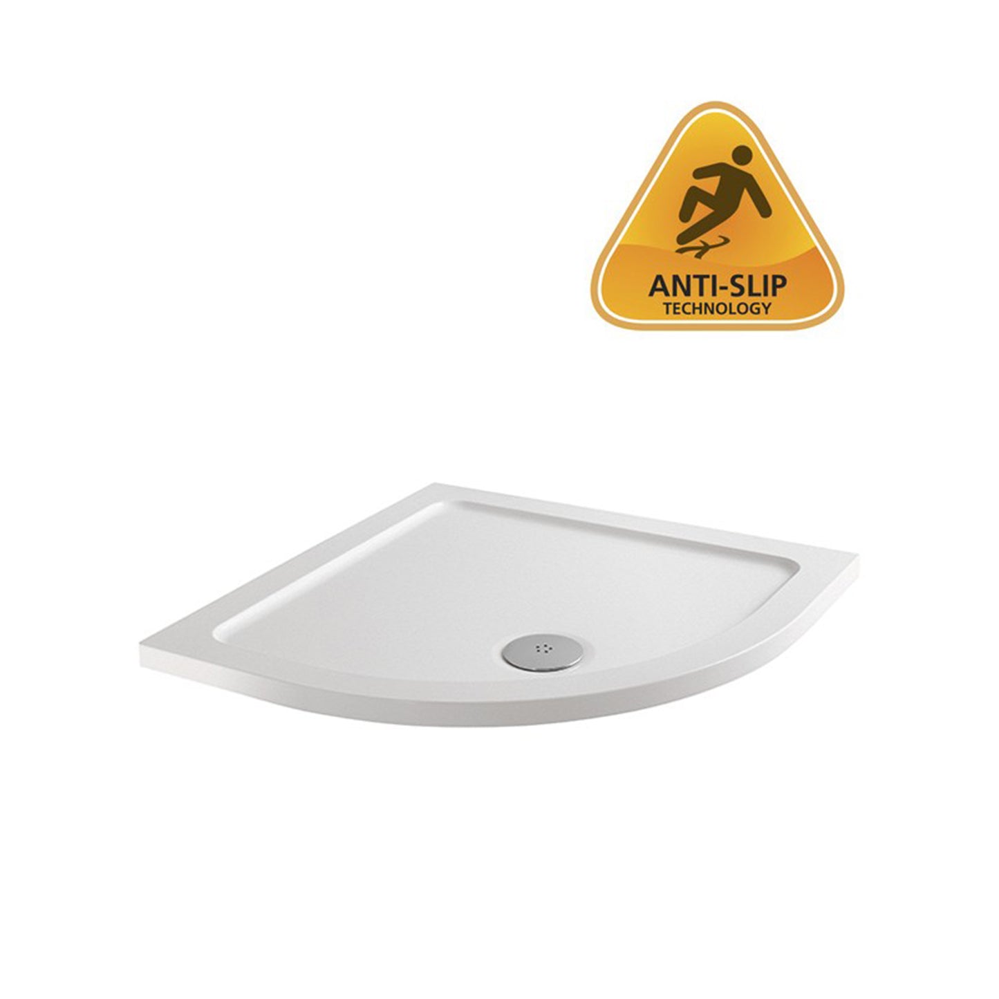 Dezine SolidStone 1000 x 1000mm Antislip Square Quadrant Shower Tray with Waste