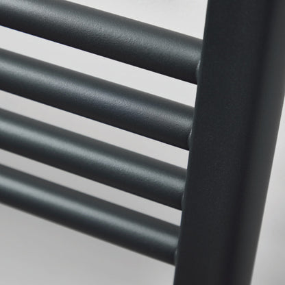 Fairford 400 x 800mm Straight Matt Black Towel Rail