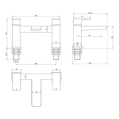 Fairford Una Pro Black Bath Filler