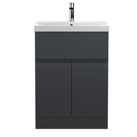 Fairford Finesse 600mm Soft Black F/S 2-Door/Drawer Vanity U