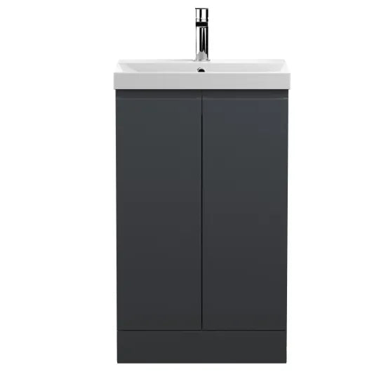Fairford Finesse 500mm Soft Black F/S 2-Door Vanity Unit