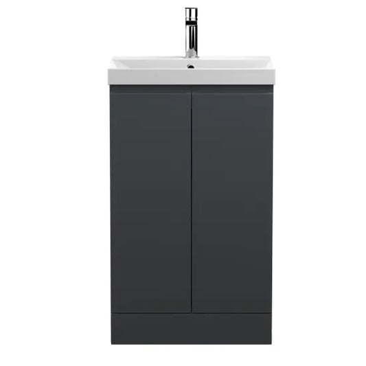 Fairford Finesse 500mm Soft Black F/S 2-Door Vanity Unit