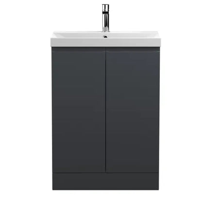 Fairford Finesse 600mm Soft Black F/S 2-Door Vanity Unit