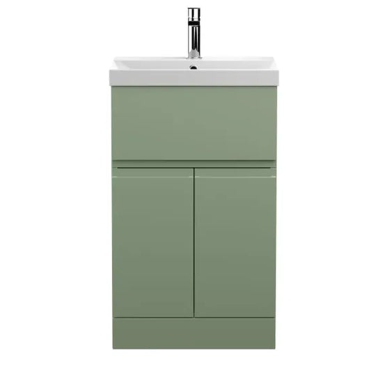 Fairford Finesse 500mm Satin Green F/S 2-Door/Drawer Vanity
