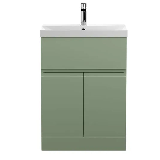 Fairford Finesse 600mm Satin Green F/S 2-Door/Drawer Vanity