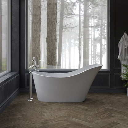 Rivato Verona 1700mm x 720mm x 820mm Gloss White Freestanding Shower Bath