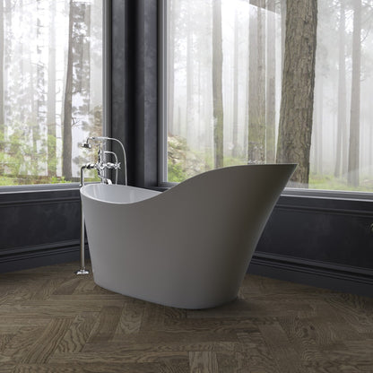 Rivato Verona 1700mm x 720mm x 820mm Gloss White Freestanding Shower Bath