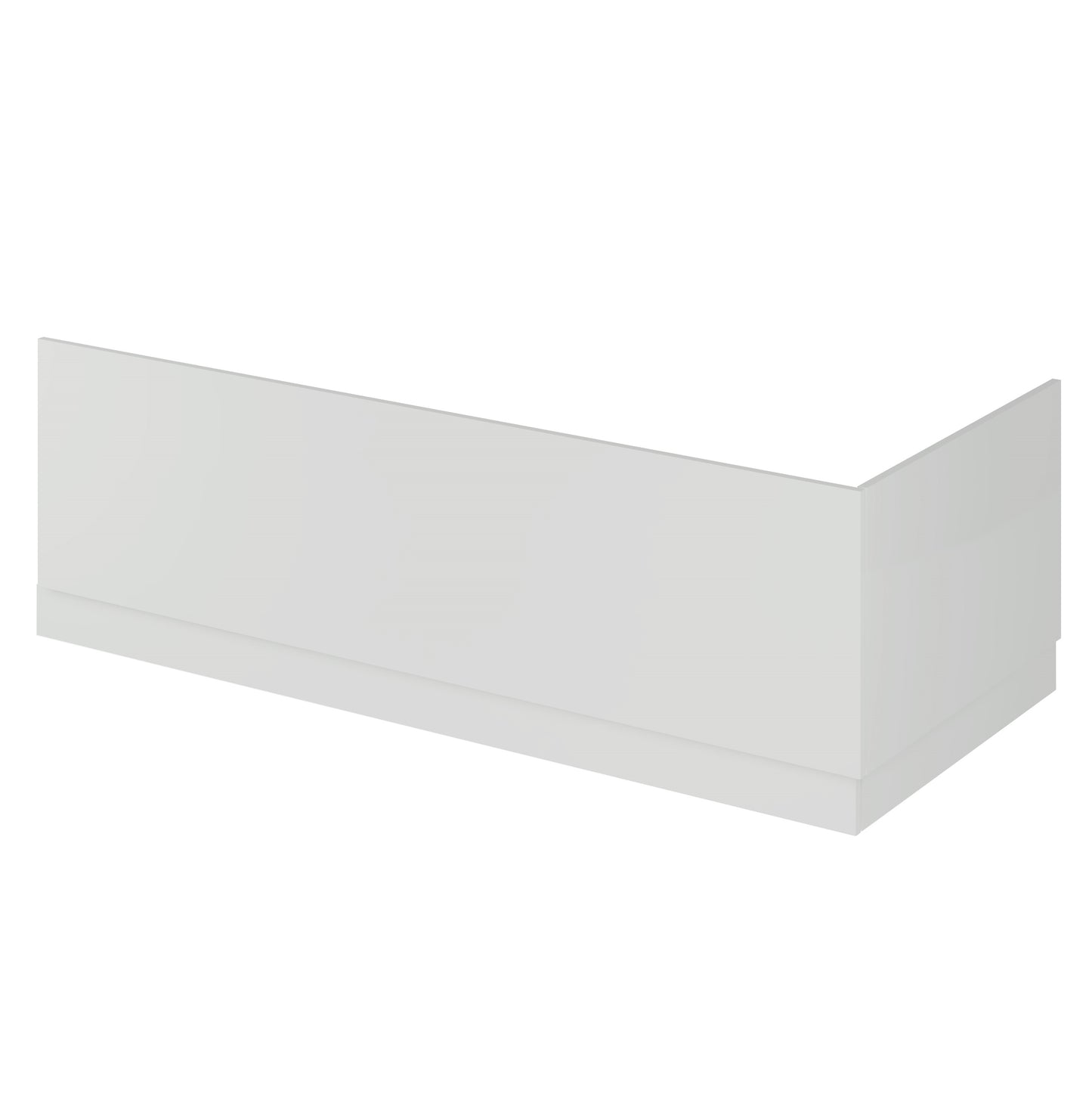 Fairford MDF White Straight Side Panel with Plinth, 1800mm