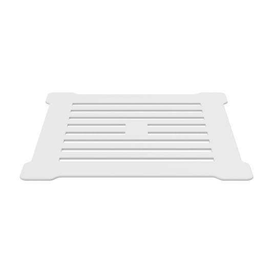 Square Shower Waste with White Top for Slate Trays