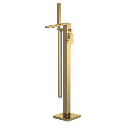 Fairford Una 2 Brushed Brass Freestanding Bath Shower Mixer