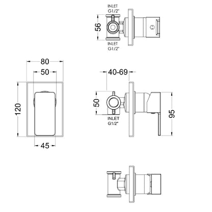 Fairford Una Pure Concealed Manual Shower Valve