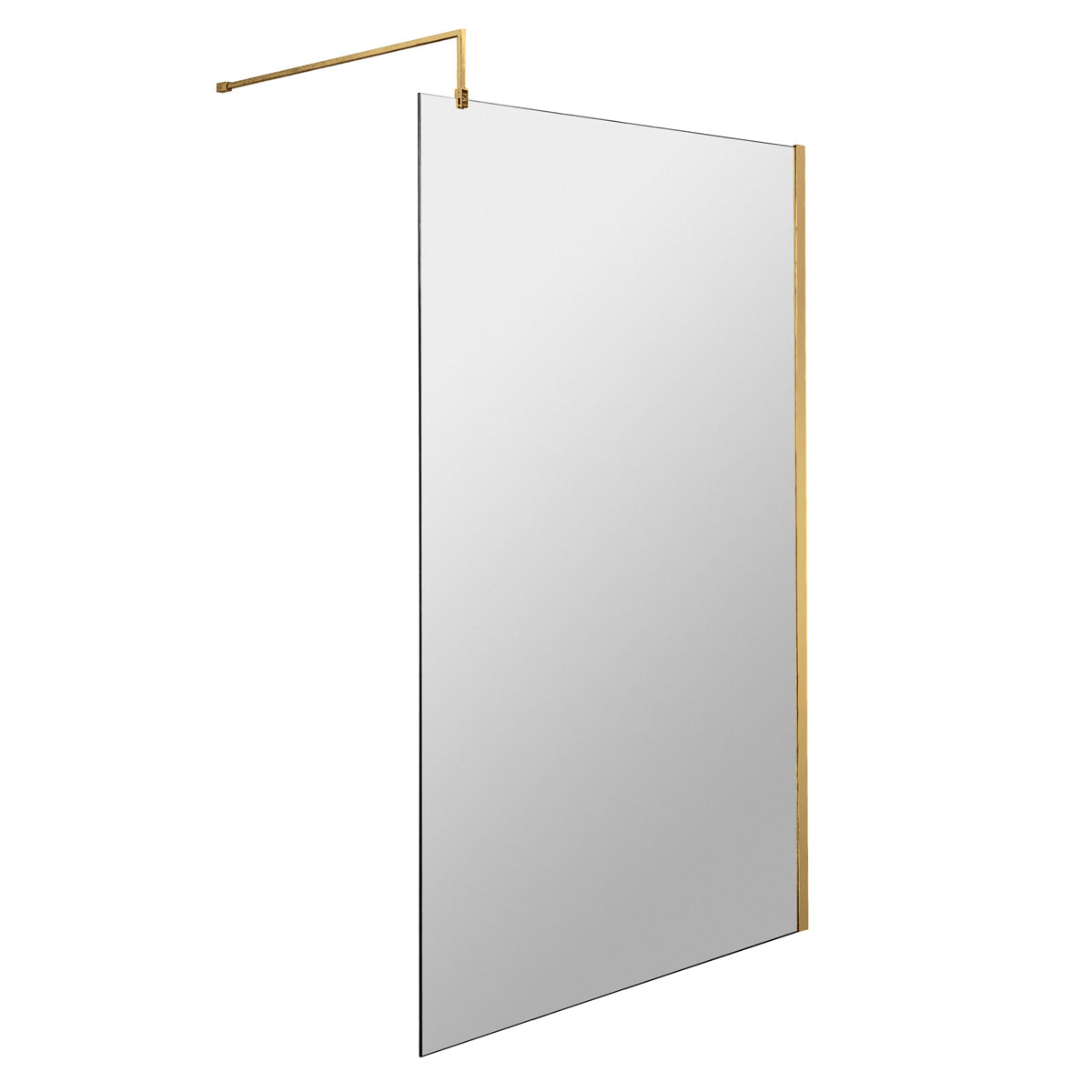 Fairford 1000mm Brushed Brass 8mm Wetroom Screen - 1850mm High