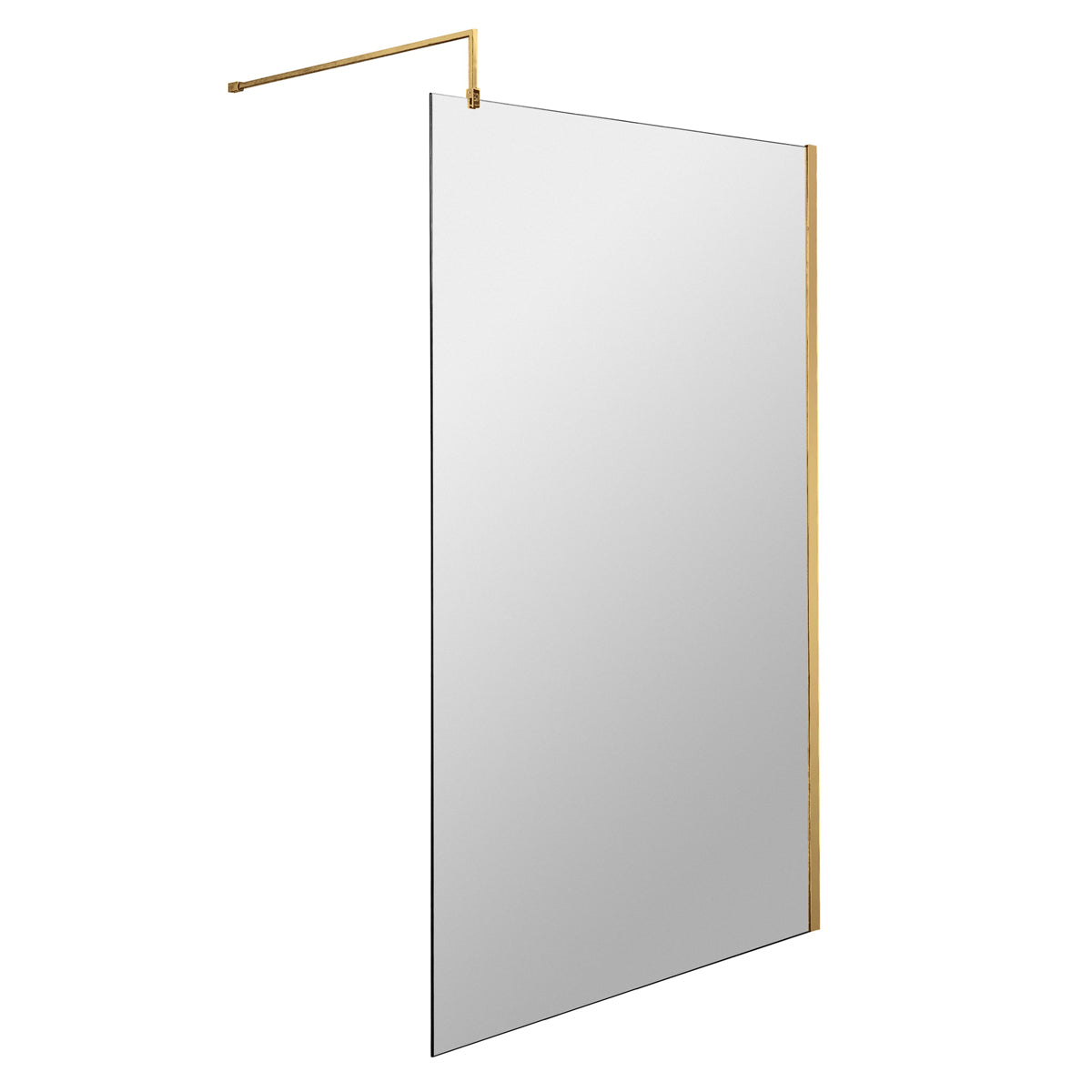 Fairford 1100mm Brushed Brass 8mm Wetroom Screen - 1850mm High