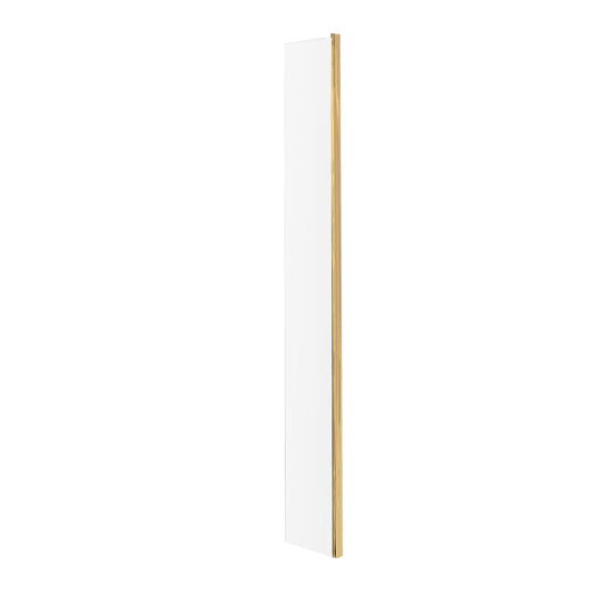 Fairford Brushed Brass 215mm Wetroom Return Screen - 1850mm High